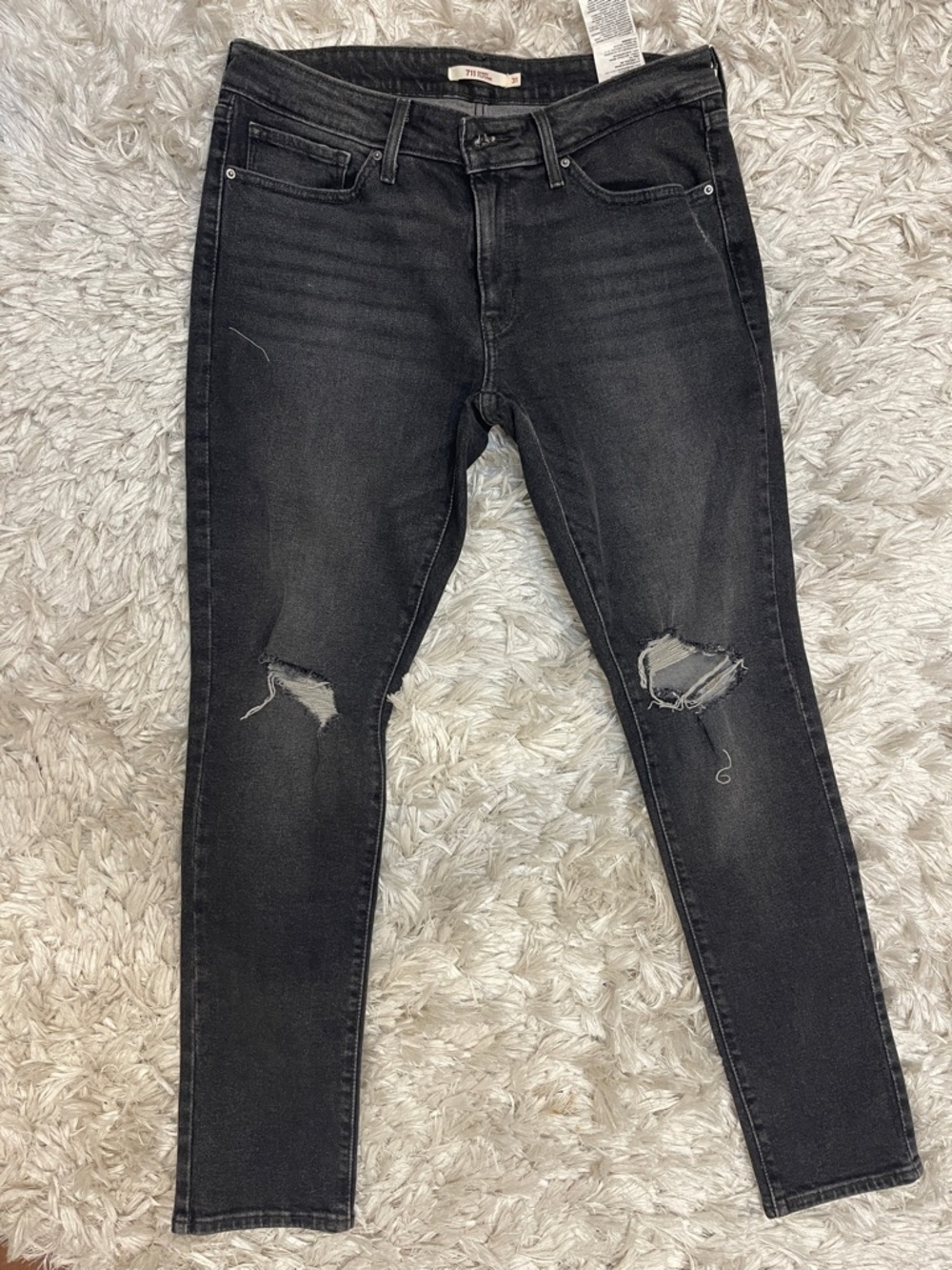 Black Ripped Skinny Jeans - Sleek High-Rise Fit